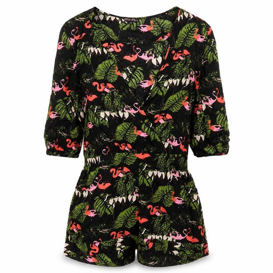 Traffic People Womens Multicoloured Geometric Viscose Playsuit One-Piece Size M Pullover
