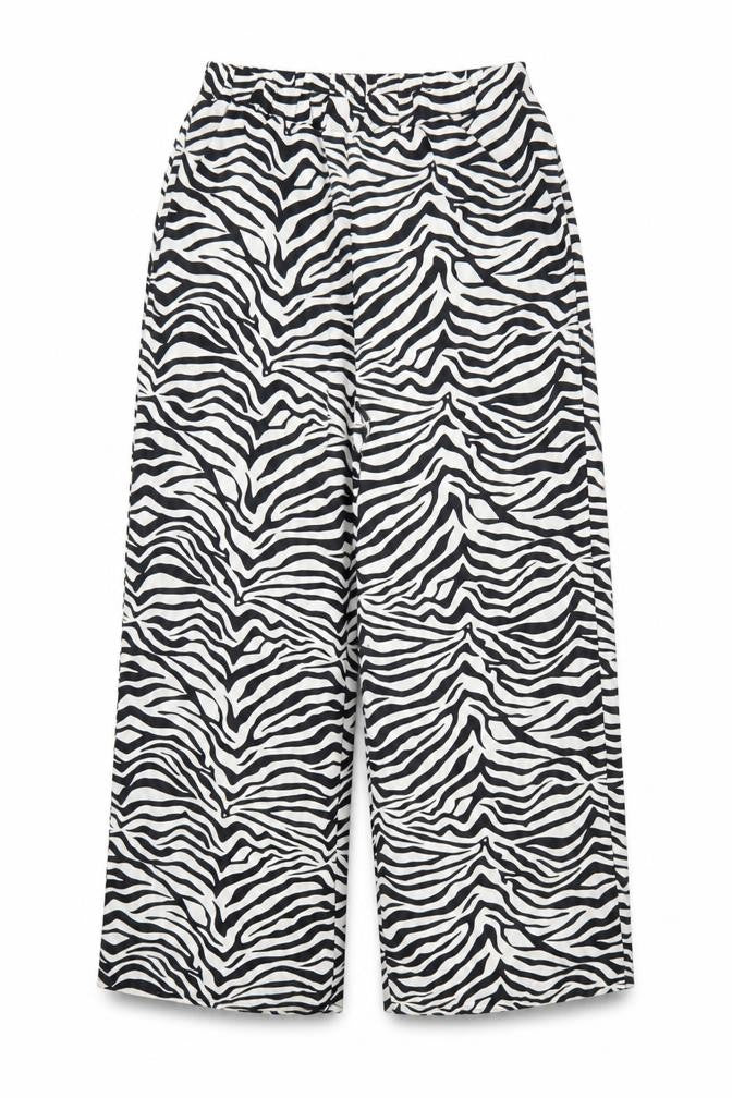 Loungeable Womens Multicoloured Polyester Jogger Trousers Size 10 L29 in Regular - Zebra Print