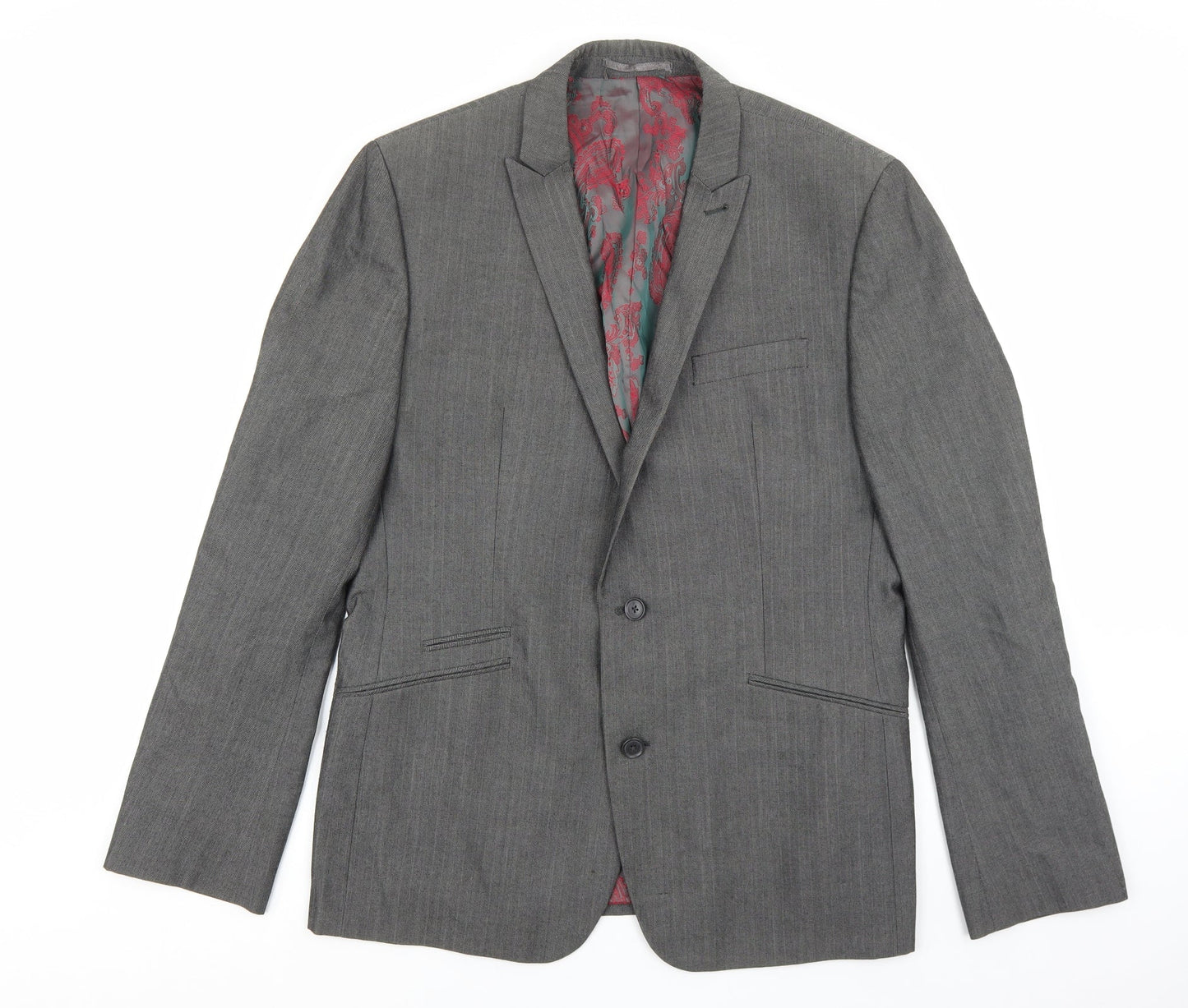 NEXT Mens Grey Polyester Jacket Suit Jacket