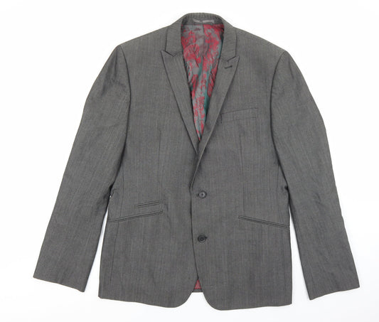 NEXT Mens Grey Polyester Jacket Suit Jacket
