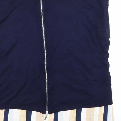 Wallis Womens Multicoloured Striped Viscose Basic T-Shirt Size 14 Boat Neck - Striped Chiffon