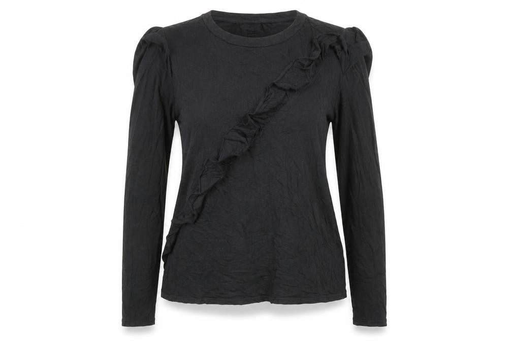 Topshop Womens Black Modal Basic T-Shirt Size 12 Round Neck