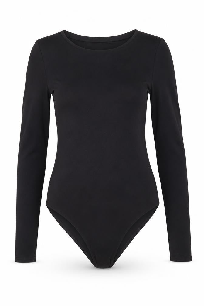 PRETTYLITTLETHING Womens Black Polyester Bodysuit One-Piece Size 8 L11 in Snap