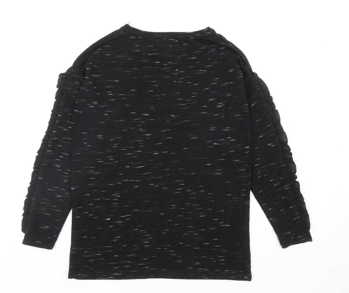 Papaya Womens Black Round Neck Viscose Pullover Jumper Size S