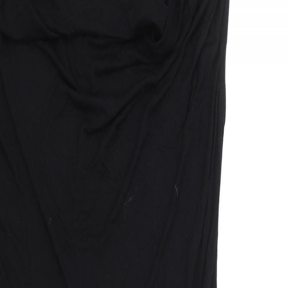 NEXT Womens Black Polyester A-Line Size 12 Cowl Neck Pullover