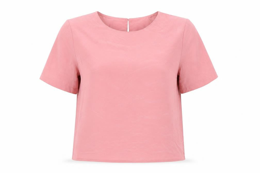 Lauren Lee Womens Pink Polyester Basic Blouse Size S Round Neck