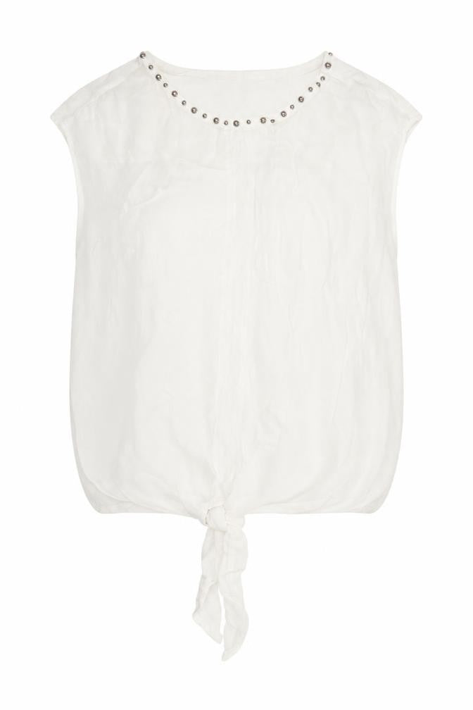 NEXT Womens White Viscose Basic Blouse Size 12 Boat Neck