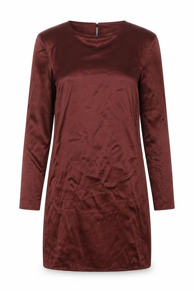 Zara Womens Red Viscose A-Line Size S Round Neck Button - Shoulder Pads