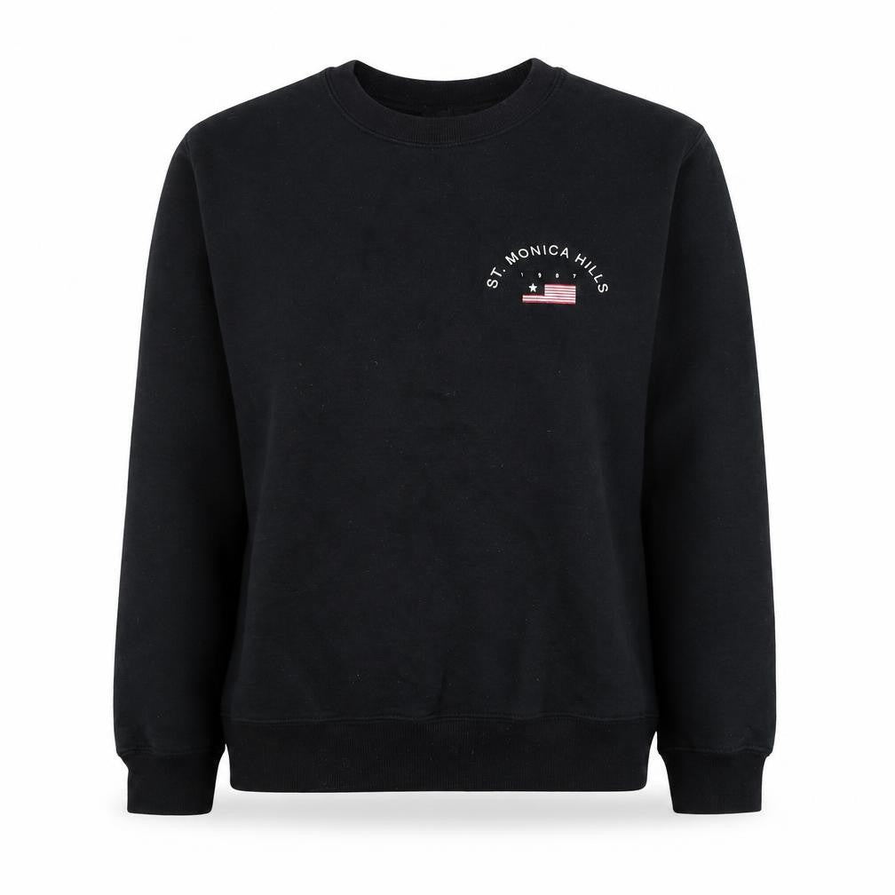 Topshop Womens Black Polyester Pullover Sweatshirt Size S Pullover - St. Monica Hills