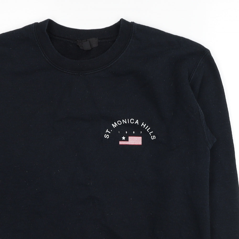 Topshop Womens Black Polyester Pullover Sweatshirt Size S Pullover - St. Monica Hills