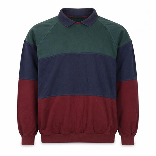 Marks and Spencer Mens Multicoloured Striped Cotton Pullover Sweatshirt Size L