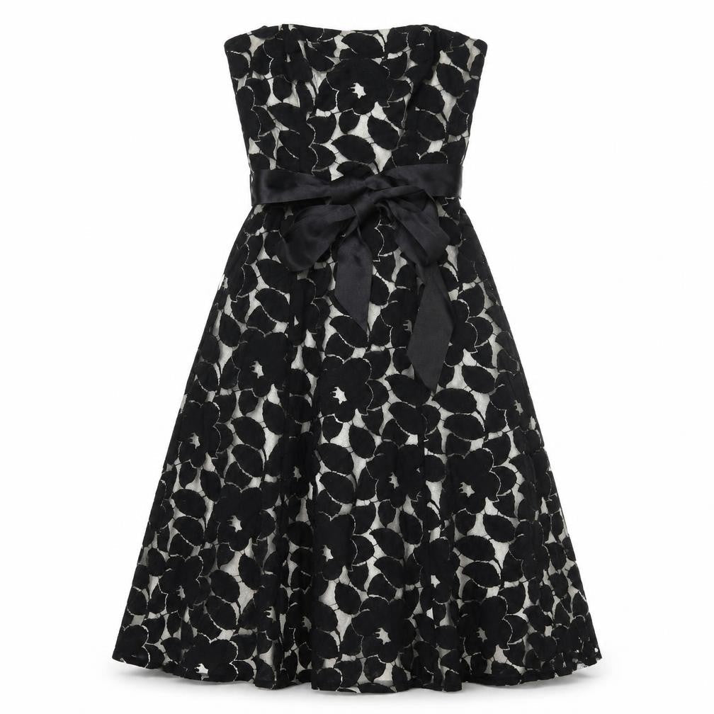 Debut Womens Black Polyester Fit & Flare Size 6 Sweetheart Zip