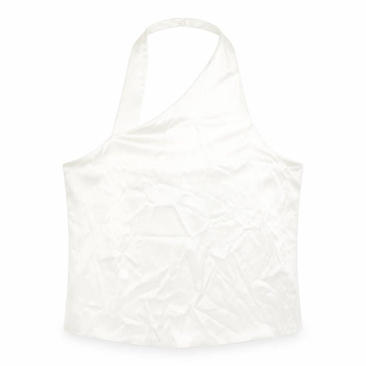 Zara Womens White Polyester Cropped Tank Size L Halter