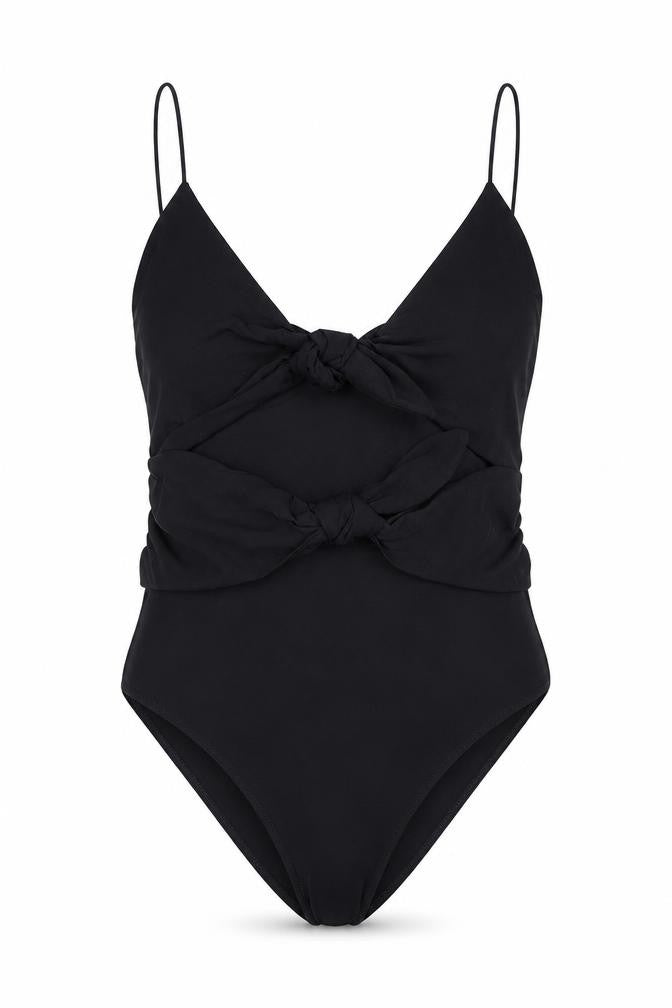 Zara Womens Black Viscose Bodysuit One-Piece Size L Snap
