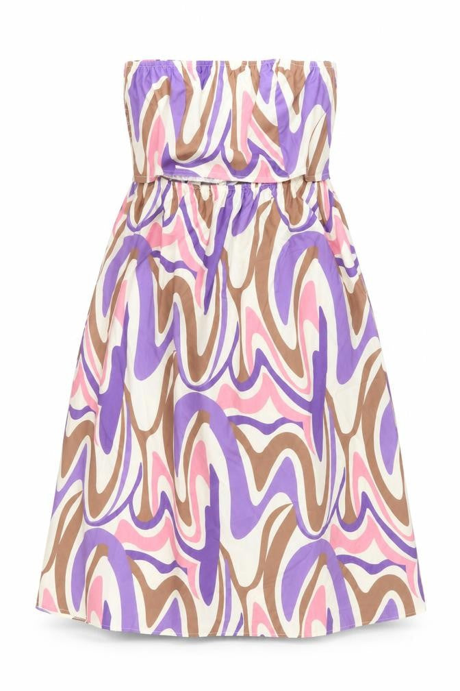 SheIn Womens Multicoloured Geometric Polyester Fit & Flare Size M Off the Shoulder Pullover