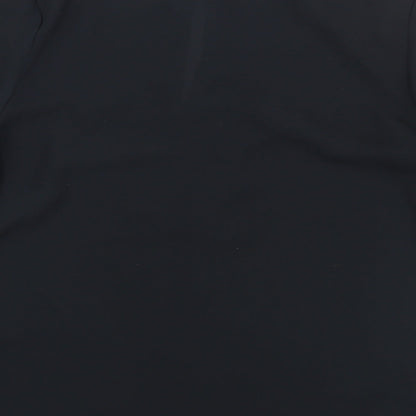 Marks & Spencer Womens Black Polyester Basic Blouse Size 6 Round Neck