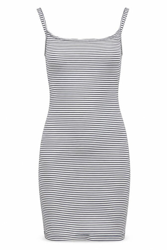 Zara Womens Multicoloured Striped Polyester Bodycon Size M Square Neck Pullover
