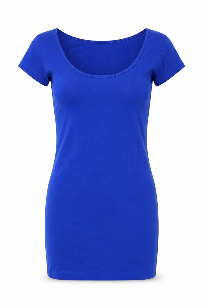 H&M Womens Blue Cotton Mini Size XS Scoop Neck Pullover