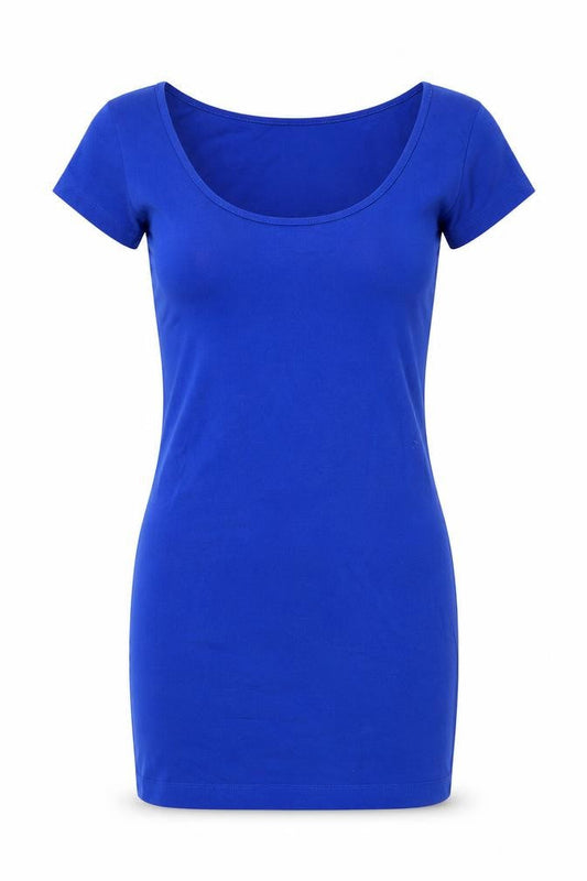 H&M Womens Blue Cotton Mini Size XS Scoop Neck Pullover