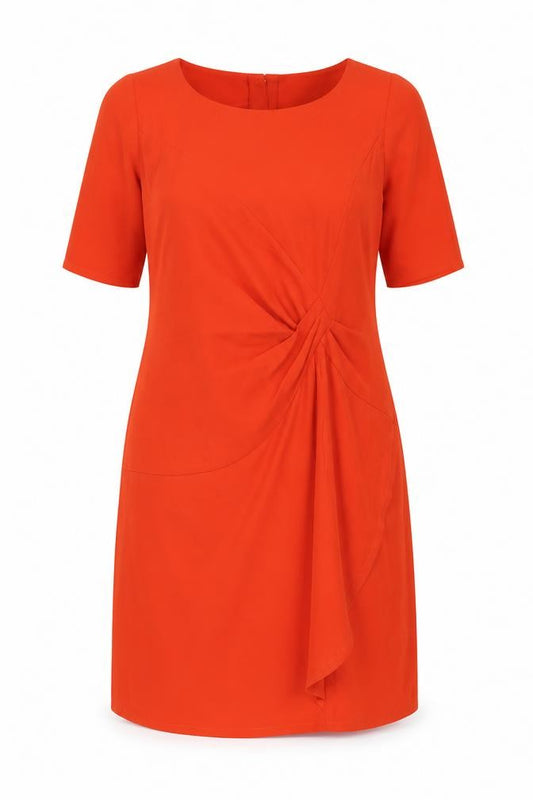 Per Una Womens Orange Polyester A-Line Size 14 Scoop Neck Zip