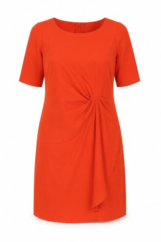 Per Una Womens Orange Polyester A-Line Size 14 Scoop Neck Zip