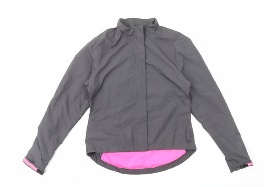 Crane Womens Grey Windbreaker Coat Size S Zip