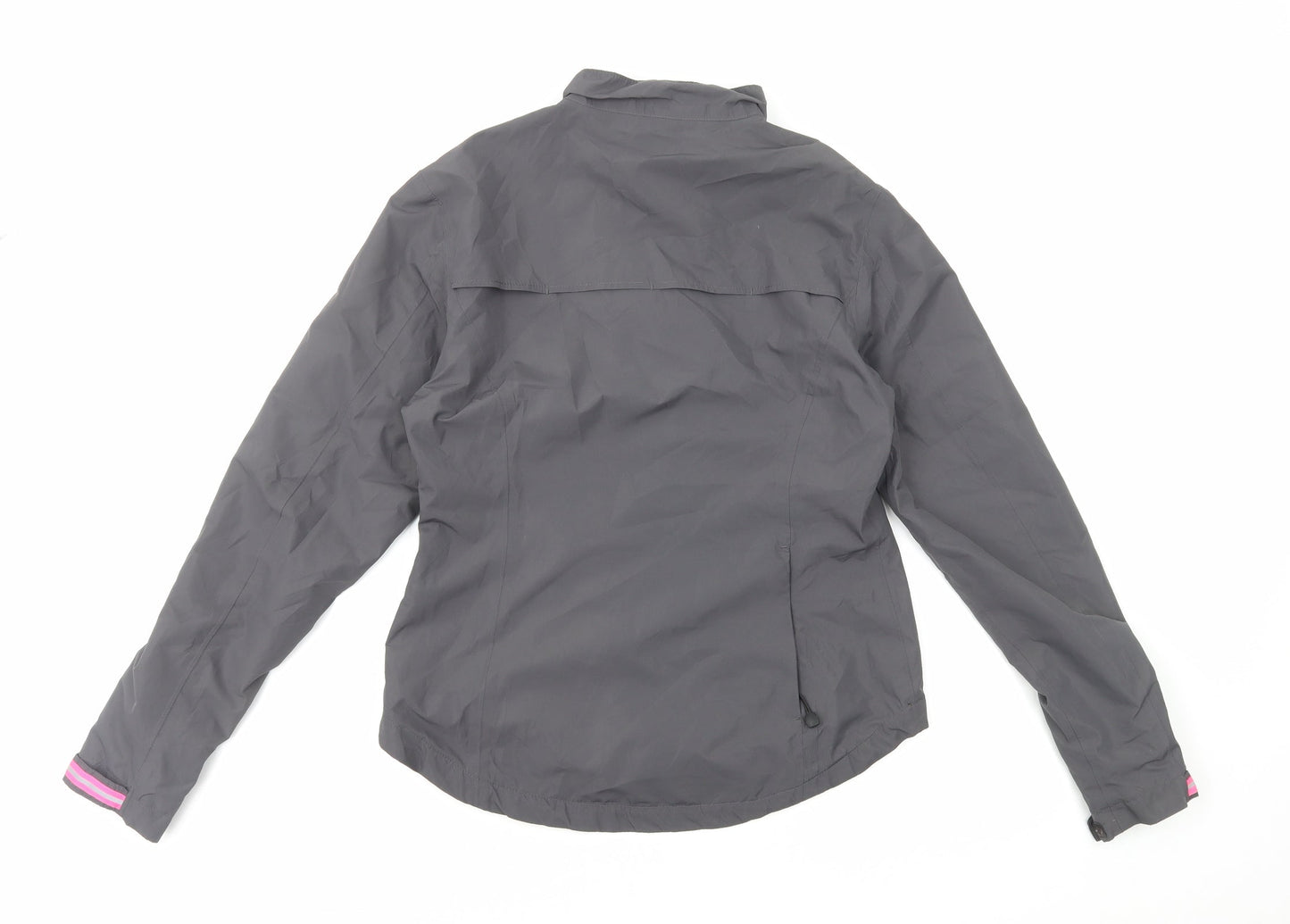 Crane Womens Grey Windbreaker Coat Size S Zip