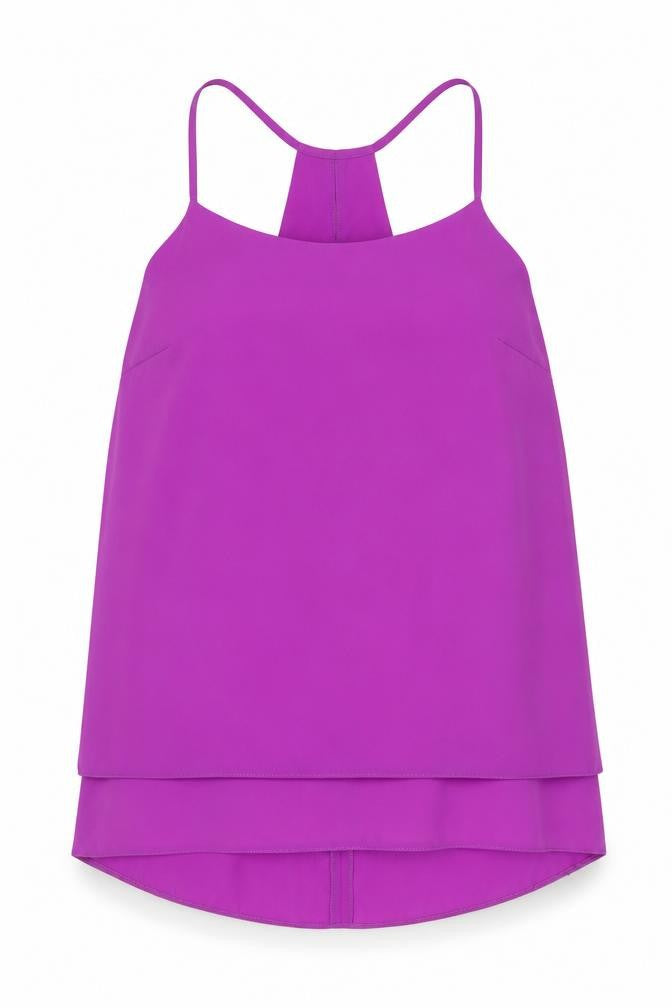 F&F Womens Purple Polyester Basic Tank Size 10 Off the Shoulder