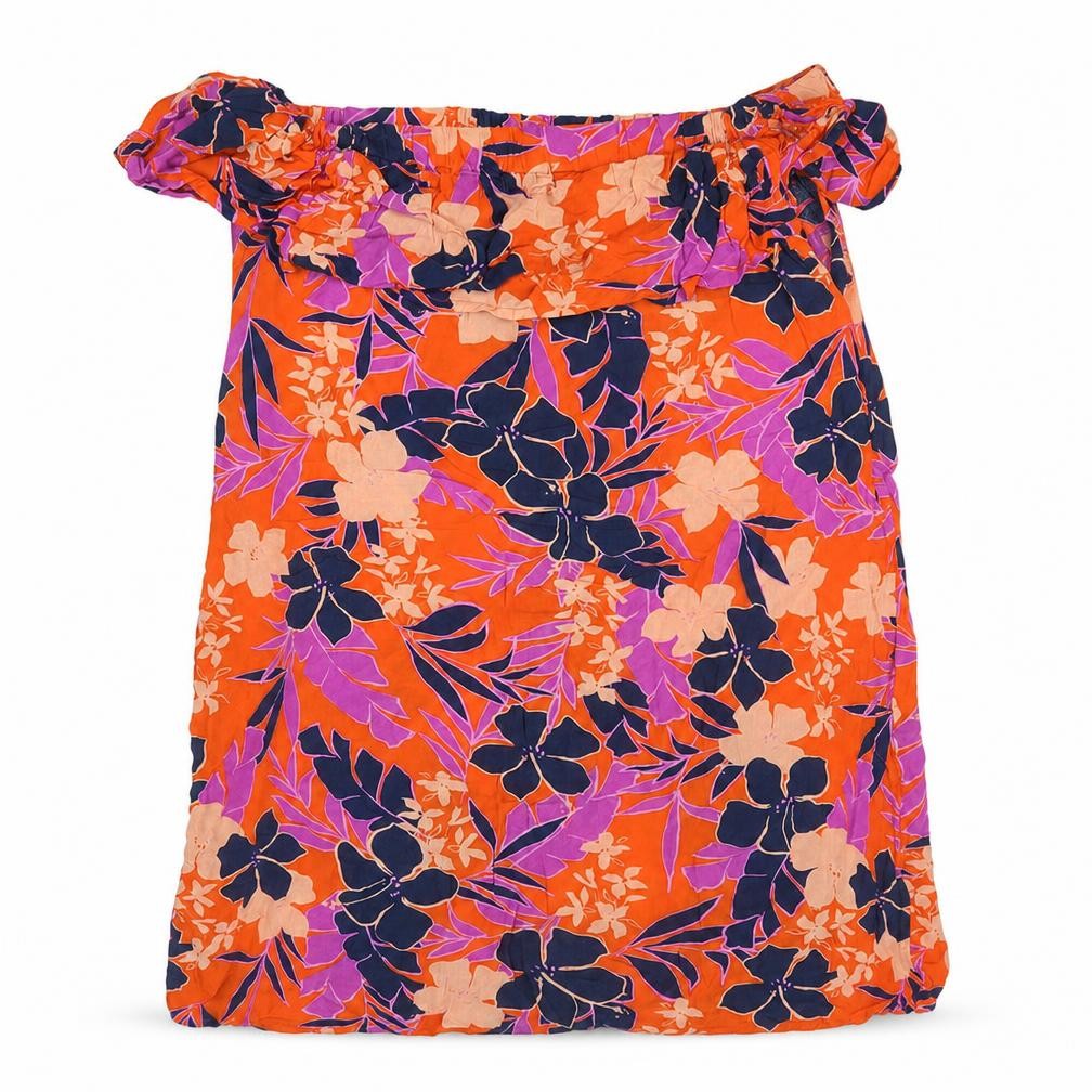 Primark Womens Multicoloured Floral Viscose Basic Blouse Size 12 Collared