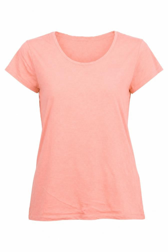 South Womens Pink Cotton Basic T-Shirt Size 12 Round Neck
