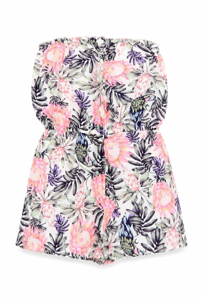 Divided Womens Multicoloured Colourblock Viscose Playsuit One-Piece Size 38 L3 in - Flowers