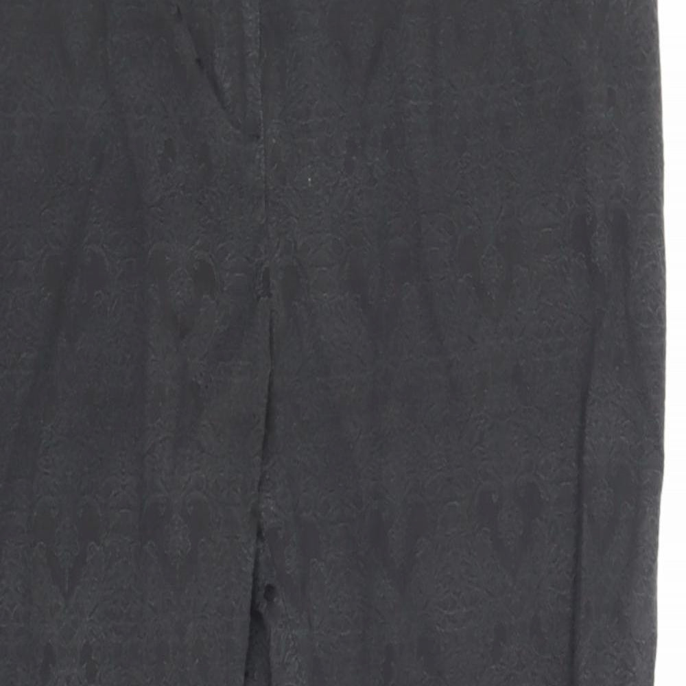 Atmosphere Womens Black Floral Polyester Bloomer Trousers Size 18 L28 in Regular Hook & Eye - Flowers