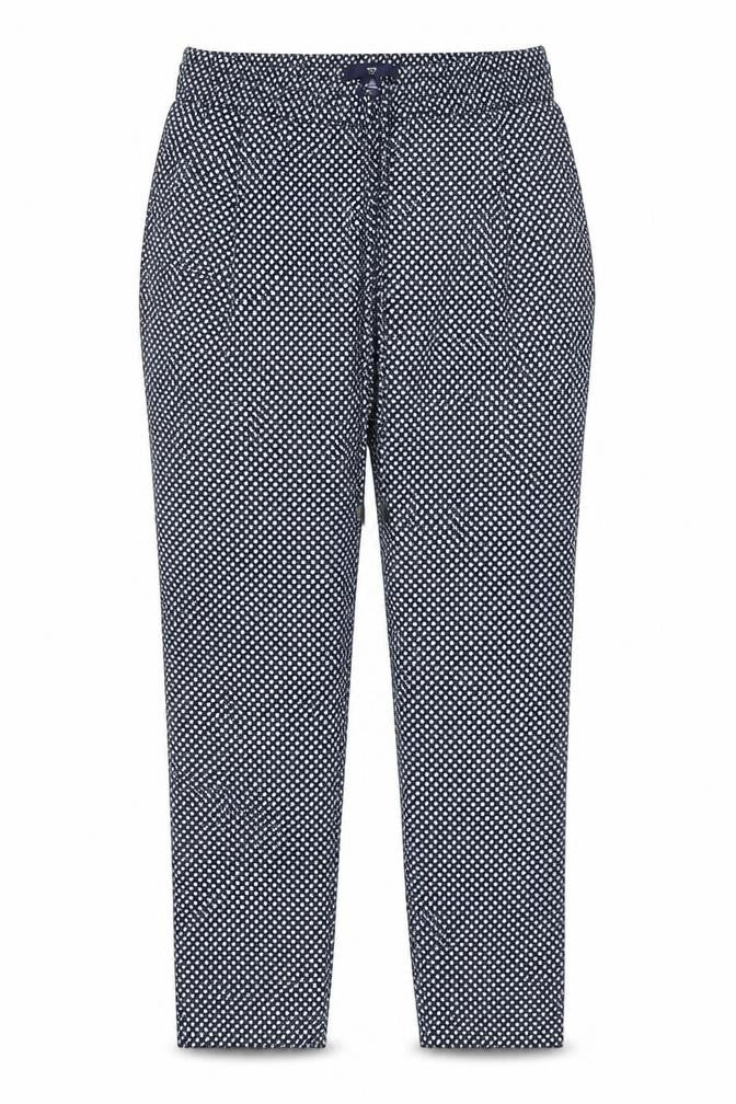Gap Womens Black Geometric Polyester Carrot Trousers Size S L28 in Regular Drawstring