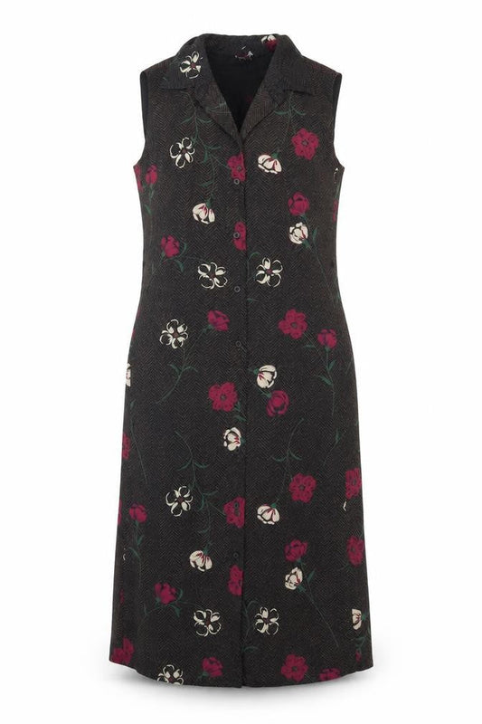 Merona Womens Multicoloured Floral Polyester Shirt Dress Size M Collared Button
