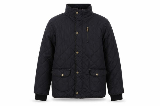 Rebel Girls Black Quilted Coat Size 12-13 Years Zip