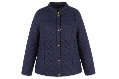 South Womens Blue Quilted Coat Size 14 Zip