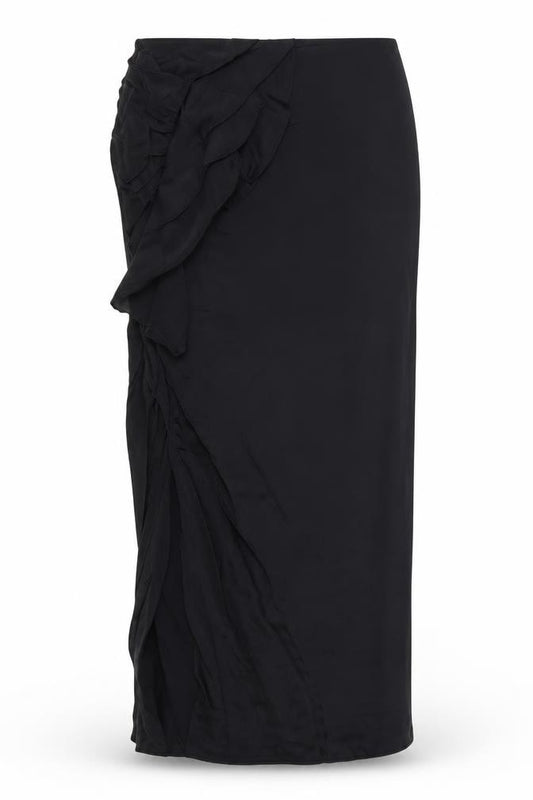 Zara Womens Black Polyester Straight & Pencil Skirt Size M Zip