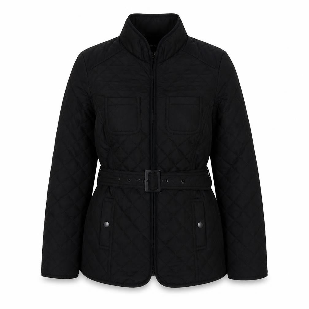 BHS Womens Black Puffer Jacket Coat Size 10 Button