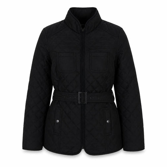 BHS Womens Black Puffer Jacket Coat Size 10 Button