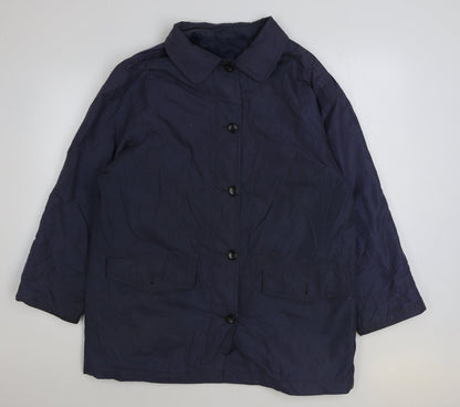 Marks & Spencer Womens Grey Jacket Coat Size 14 Button