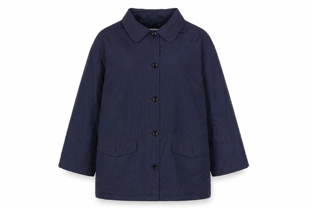 marks and Womens Grey Jacket Coat Size 14 Button