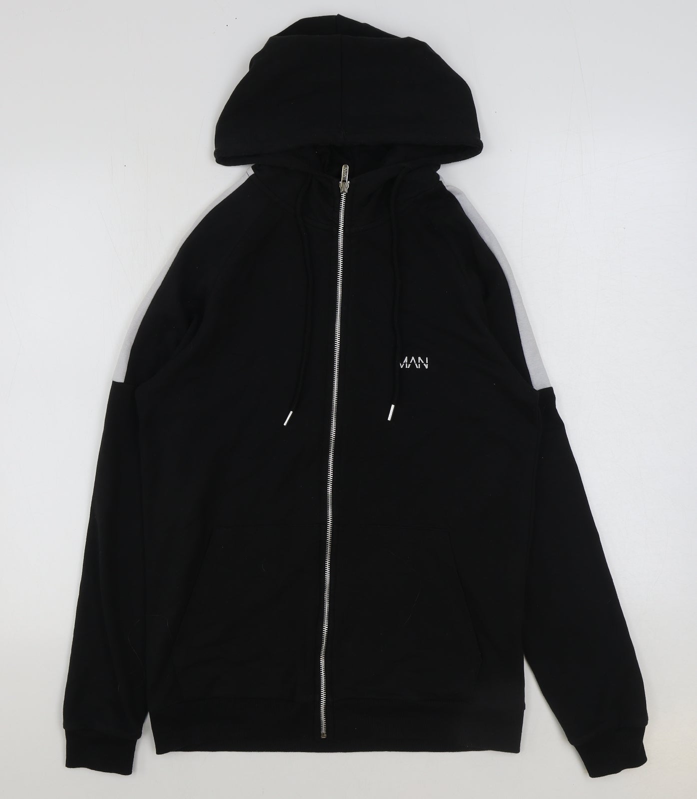 Boohoo Mens Beige Cotton Full Zip Hoodie Size S
