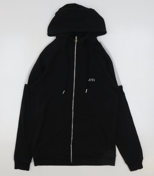 Boohoo Mens Beige Cotton Full Zip Hoodie Size S