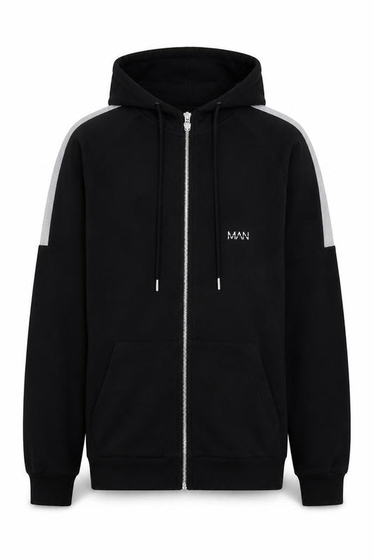 Boohoo Mens Beige Cotton Full Zip Hoodie Size S