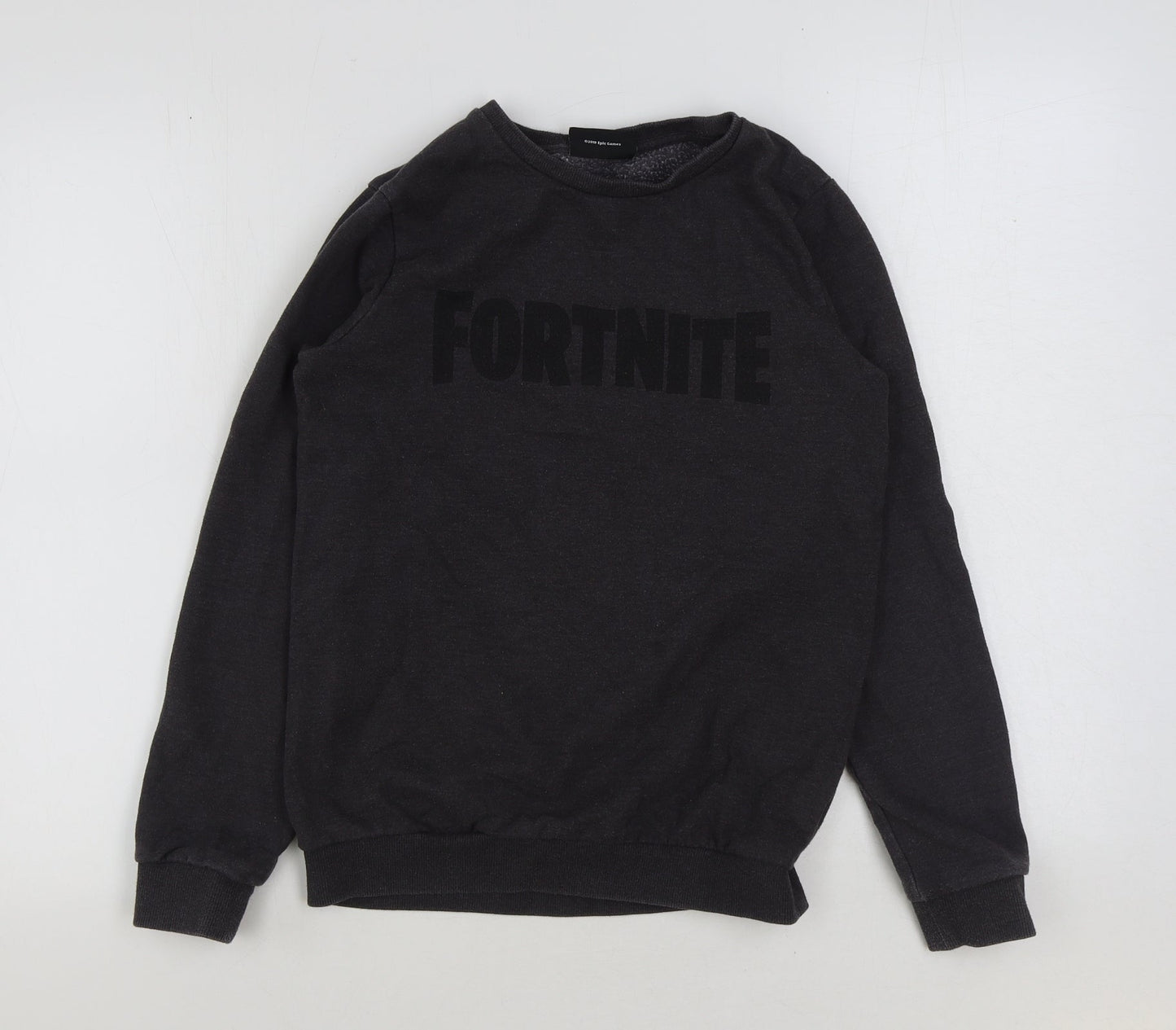matala Boys Grey Cotton Pullover Sweatshirt Size 12 Years Pullover - Fortnite