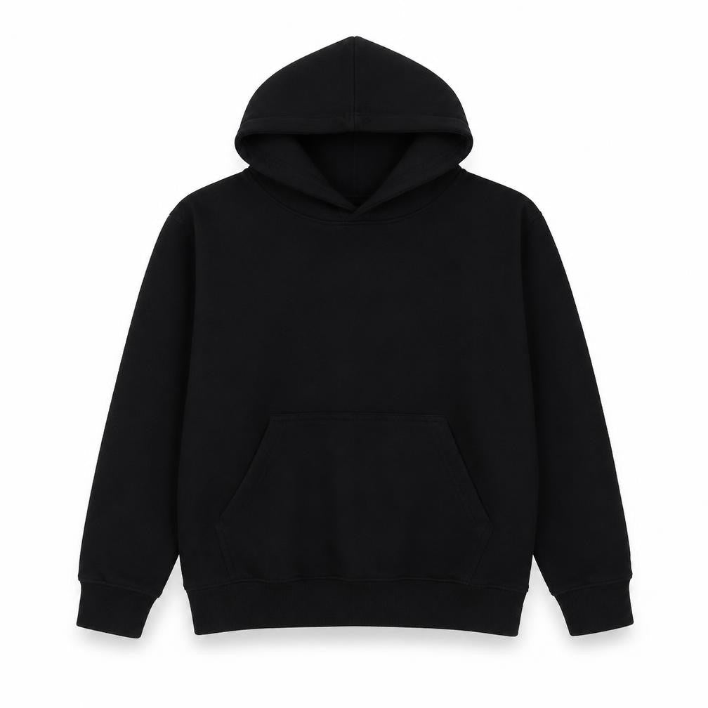 Preworn Boys Black Polyester Pullover Hoodie Size 7-8 Years Pullover