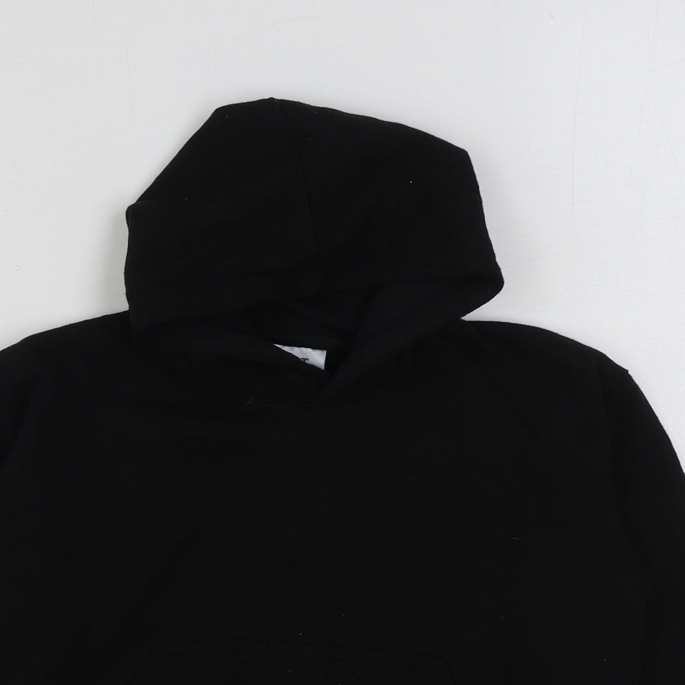 Preworn Boys Black Polyester Pullover Hoodie Size 7-8 Years Pullover