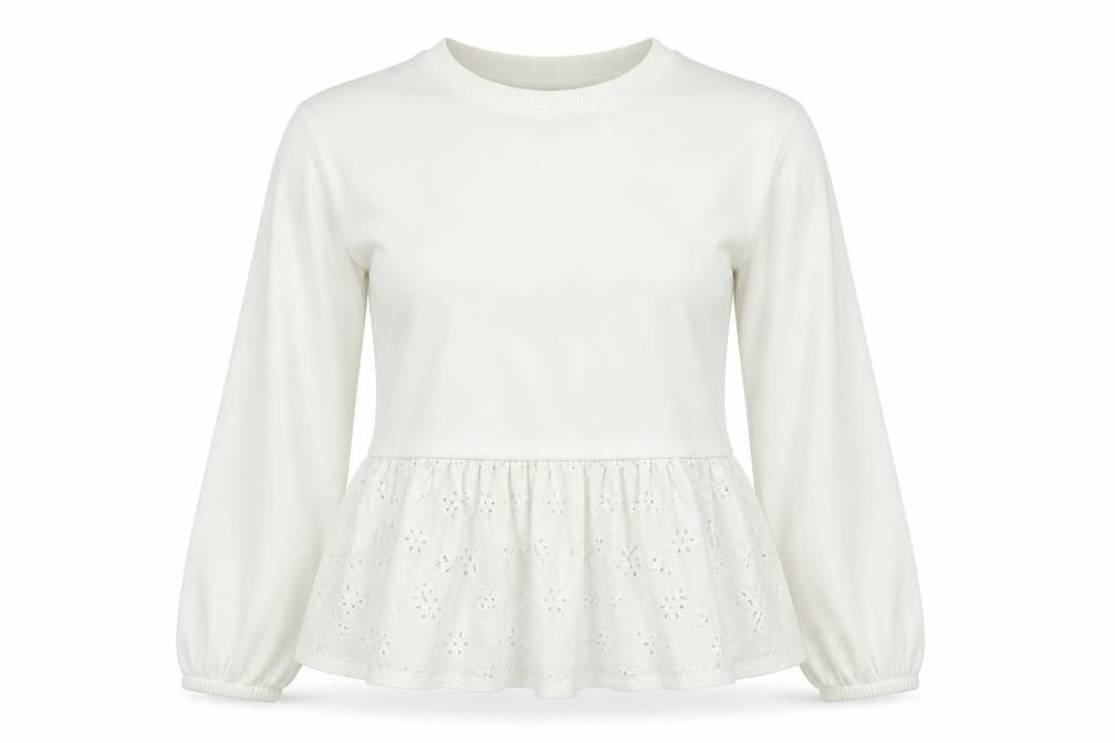 Primark Womens White Polyester Basic Blouse Size XS Round Neck