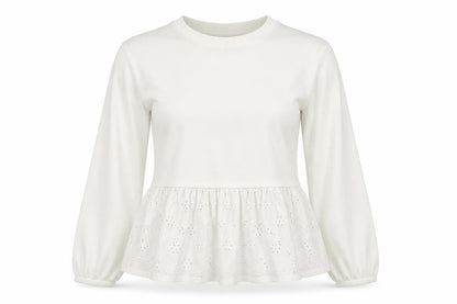 Primark Womens White Polyester Basic Blouse Size XS Round Neck