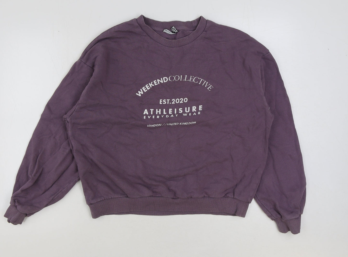 ASOS Womens Purple Polyester Pullover Sweatshirt Size 12 Pullover - Weekend